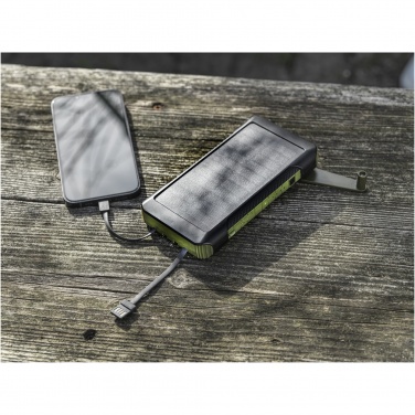 Logo trade promotional giveaways picture of: Soldy 10.000 mAh RCS recycled plastic solar dynamo power bank 